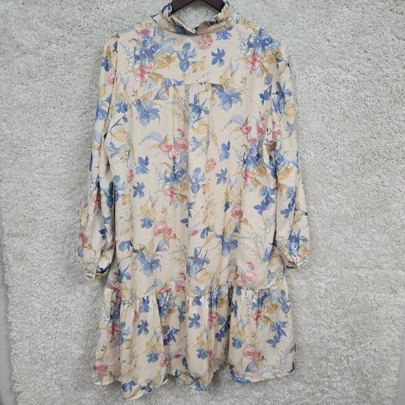Tuckernuck Floral Drop Waist Mini Dress‎ XXL Ruffle Lined Cottagecore Boho Chic - Picture 11 of 16